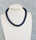 Navy Blue Bead Necklace