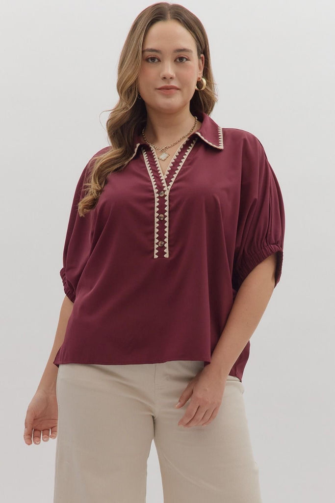 Entro Plus Wine Top Taupe Trim CW