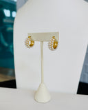 Triple Pearl Hoop Earrings