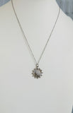 Silver Crystal Heart Necklace