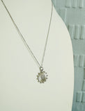 Silver Crystal Heart Necklace