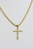 Crystal Cross Gold Necklace