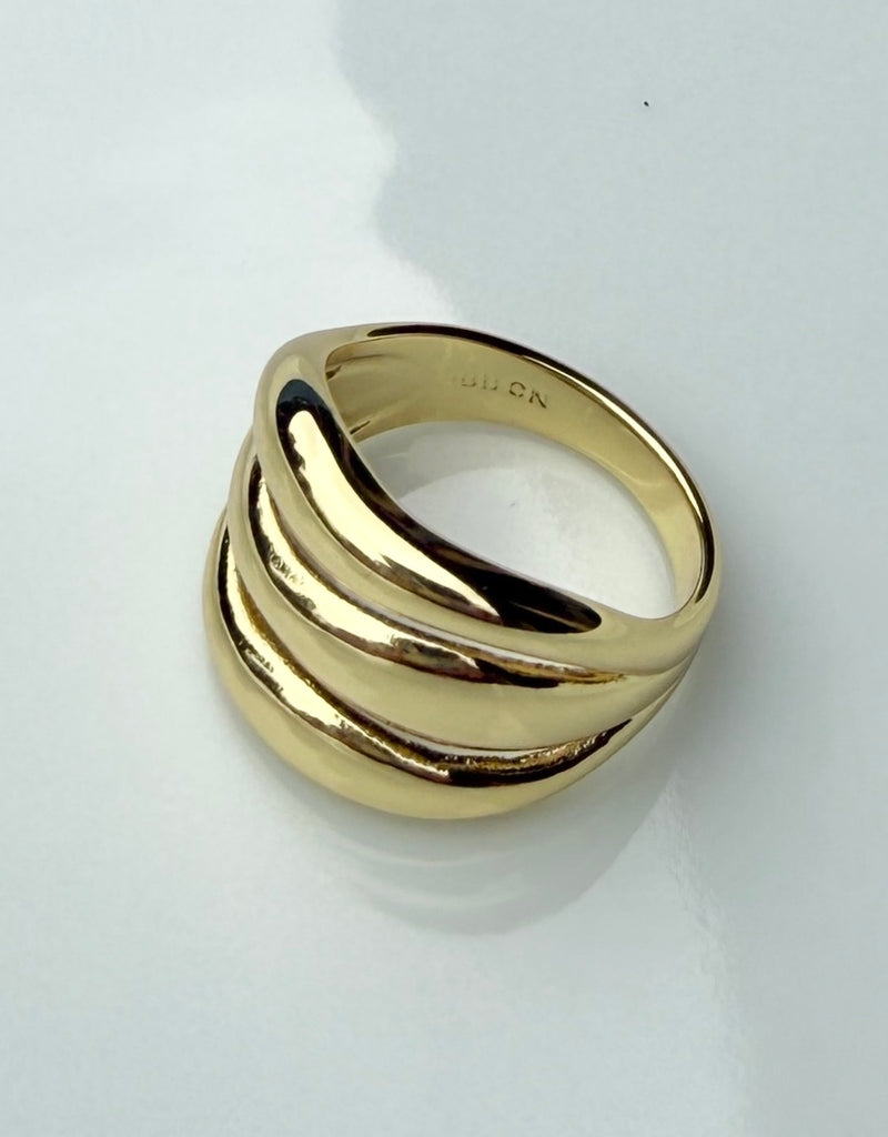 Gold Smooth Chunky Ring