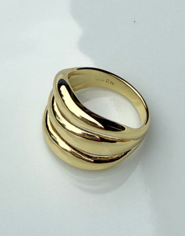 Gold Smooth Chunky Ring