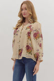 Entro Ecru Floral Blouse CW