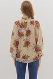 Entro Ecru Floral Blouse CW