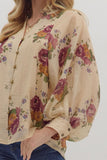 Entro Ecru Floral Blouse CW