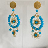 Flower Azul Earrings