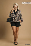 Umgee Plus Two Tone Floral Blouse CW