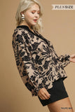 Umgee Plus Two Tone Floral Blouse CW
