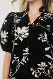 THML Chenille Black Floral Top CW