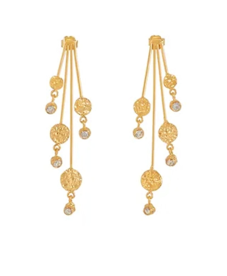 Linear Earrings with Diamonds