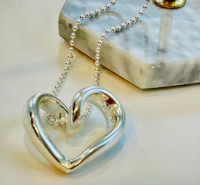 Vani Silver Heart Necklace