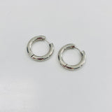 Vani Chunky Silver Hoop Earrings