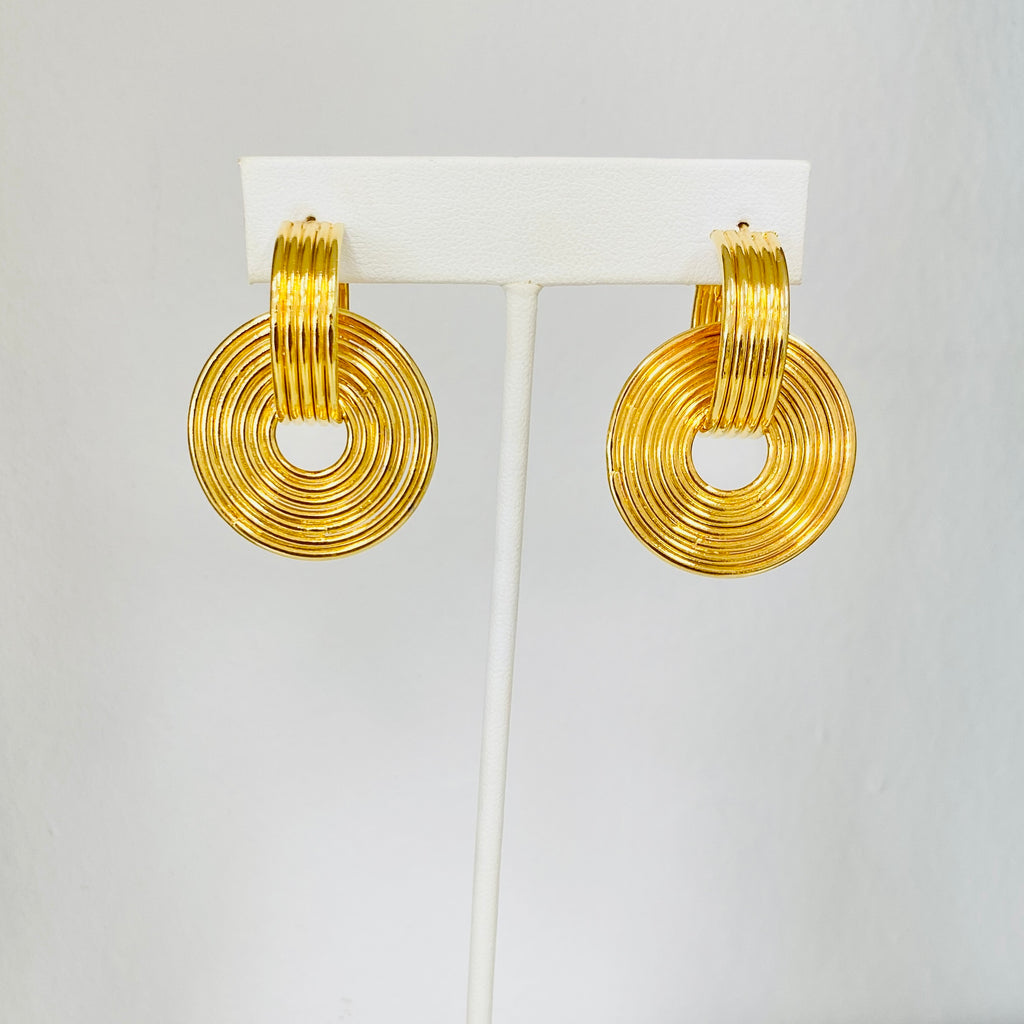 Gold Disks Earrings