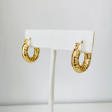 Vani Gold Hammered Hoops