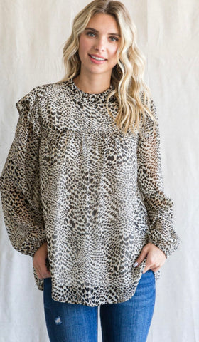 Animal Print Blouse