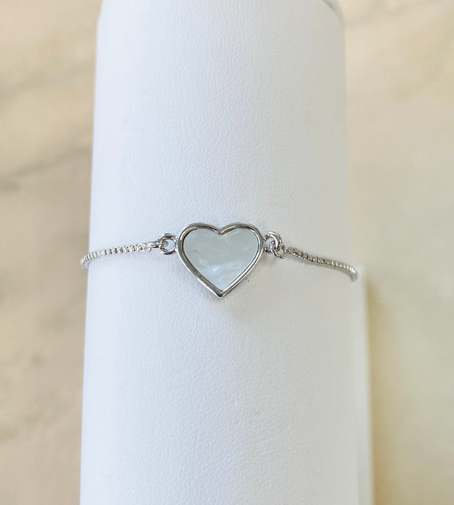 Silver Heart Adjustable Bracelet