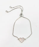 Silver Heart Adjustable Bracelet