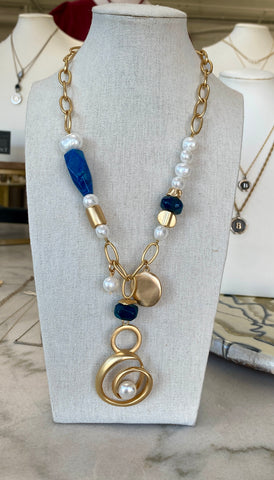 Vani Blue Statement Necklace