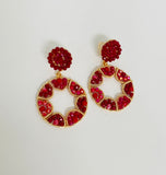 Red Statement Earrings