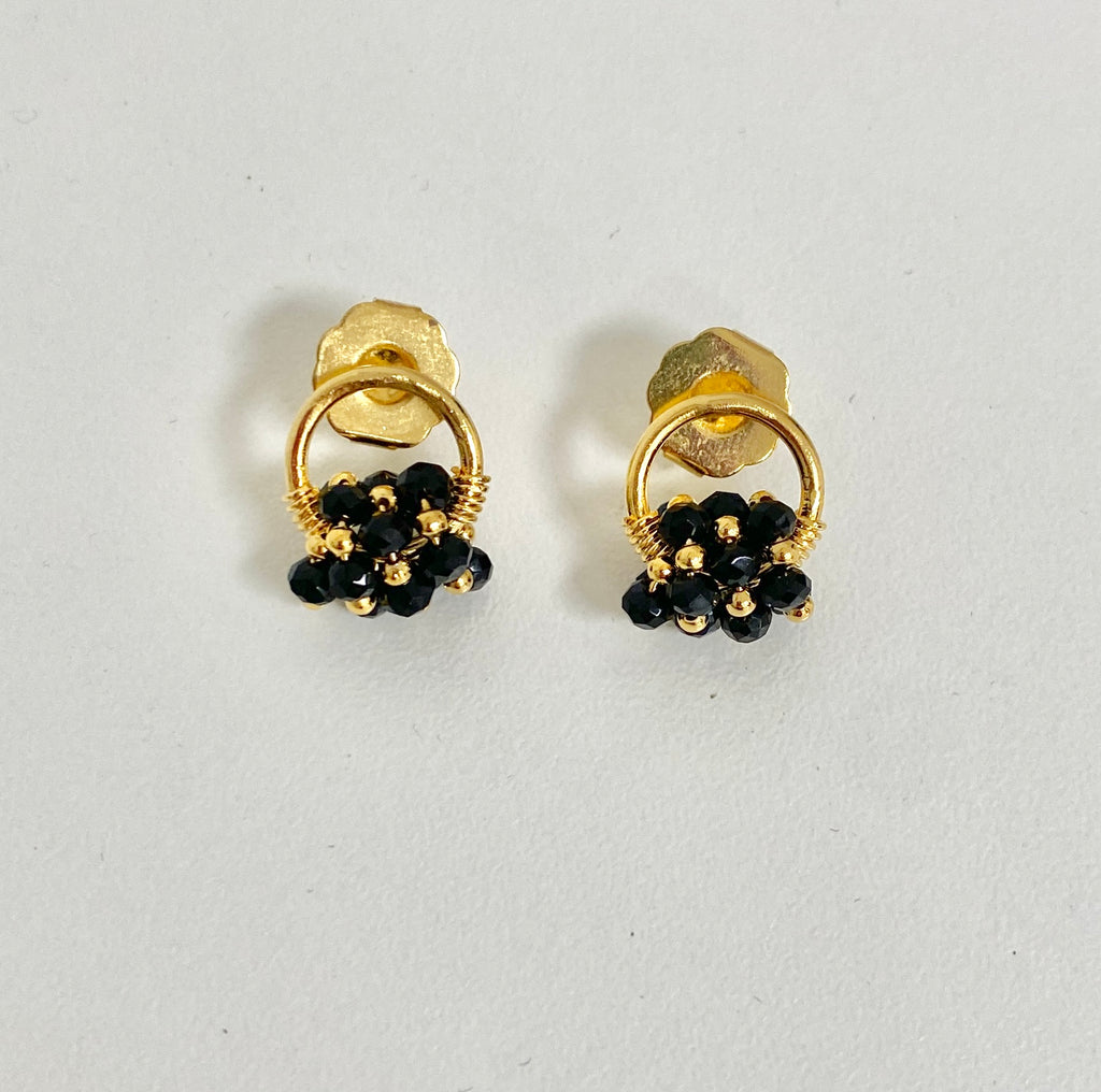 Canastilla Black Beaded Earrings