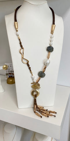 Vani Brown Statement Necklace