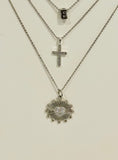 Silver Crystal Heart Necklace