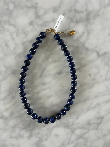 Navy Blue Bead Necklace