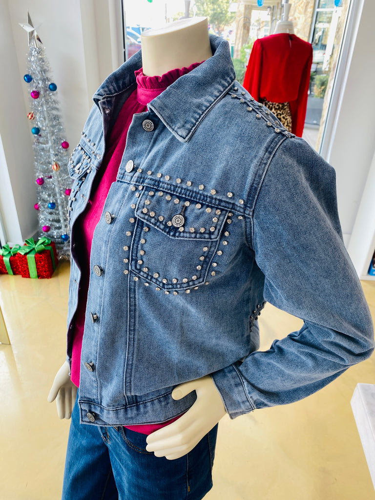 Denim Jacket Rhinestone CW