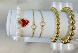 Vani Pearl and Heart Bracelet