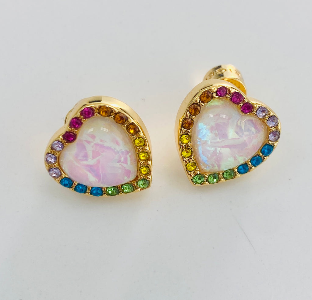 Rainbow Heart Earrings