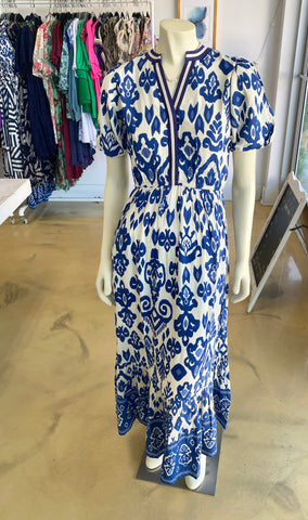 Blue and White Maxi Dress CW