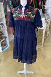 Navy Embroidered Dress CW