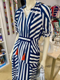 Striped Navy and White Maxi Dress CW