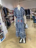 Striped Navy and White Maxi Dress CW