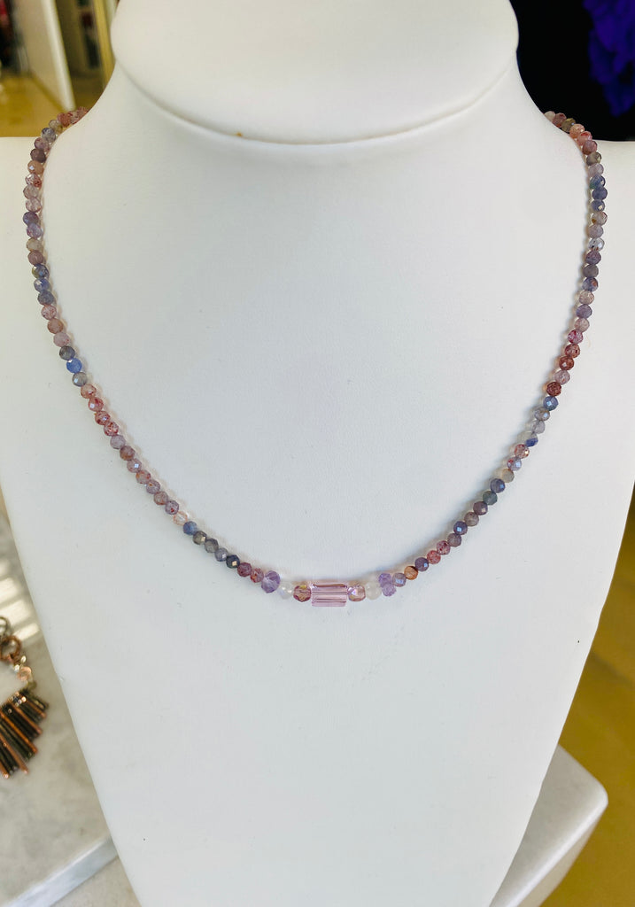 BS Sunstone Beaded Necklace