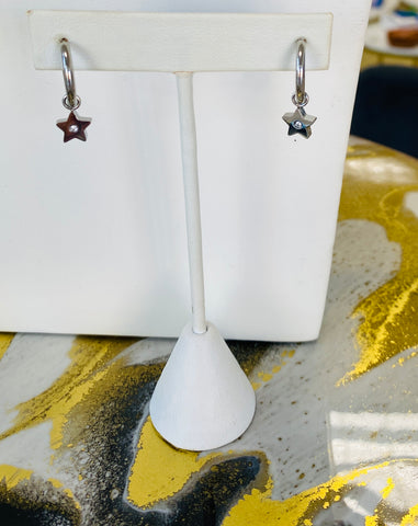 Silver Star Earrings