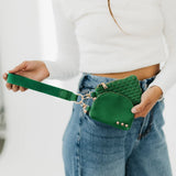 Woven Wristlet Dual Pouch CW *green, pink, blue, black