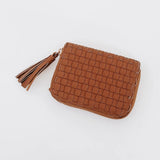 Woven Wallet CW *black, white, tan, checkered