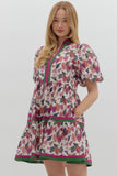 Entro Plum Floral Dress CW