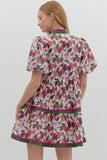 Entro Plum Floral Dress CW