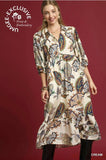 Cream Boho Print Dress CW