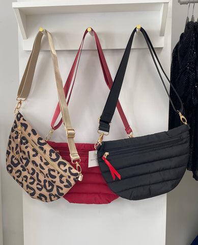 Puffer Bag CW *red, black, leopard