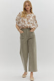 Entro Olive Wide Leg Pants CW