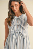 Annie Wear Blue and White Striped Bow Dress CW