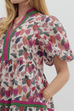 Entro Plum Floral Dress CW
