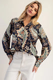 Eesome Midnight Bloom Blouse CW