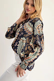 Eesome Midnight Bloom Blouse CW