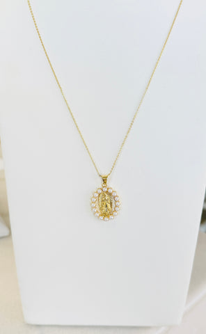 Mary Pearl Gold Necklace